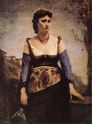 Jean Baptiste Camille  Corot Agostina oil